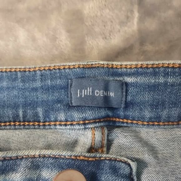J.Jill Blue Demi Bootcut Havana Wash Jeans 2P RawHem Soft Stretch Everyday Jeans - Picture 7 of 12